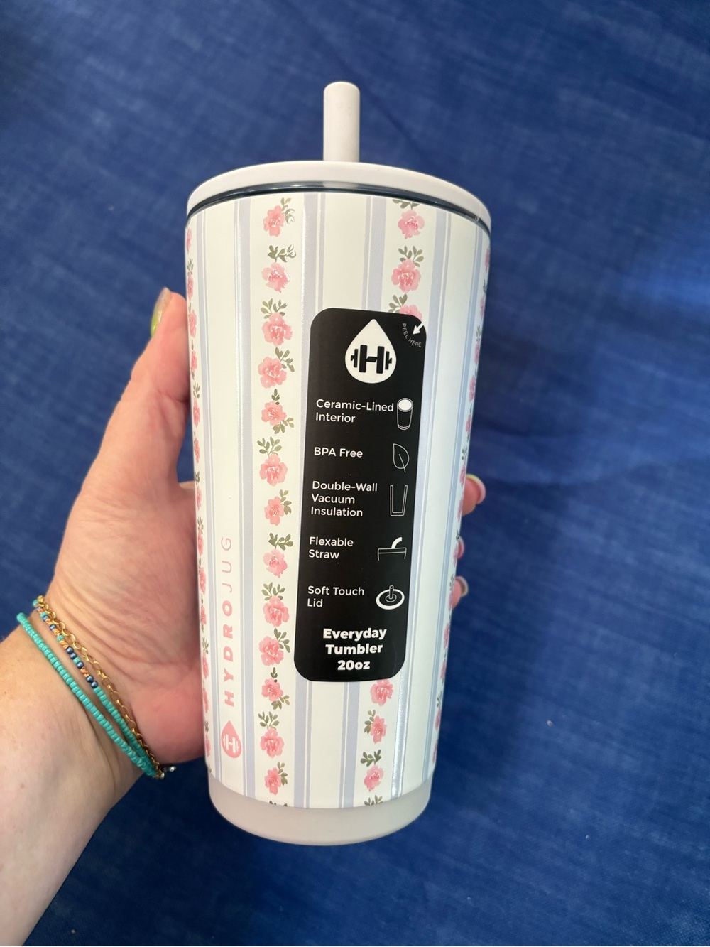 HydroJug Primrose 20oz Everyday Tumbler with Straw - Picture 2 of 7